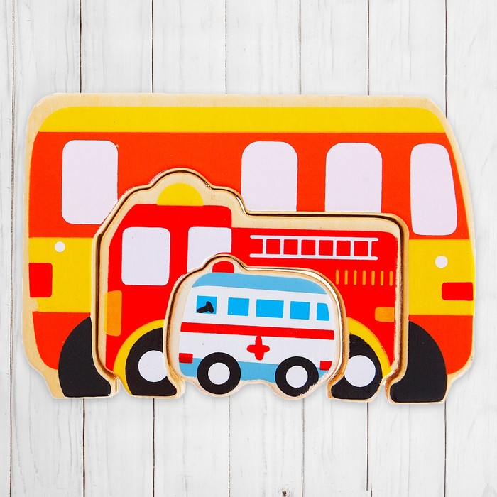 Вкладыш-головоломка "Транспорт", 3 элемента