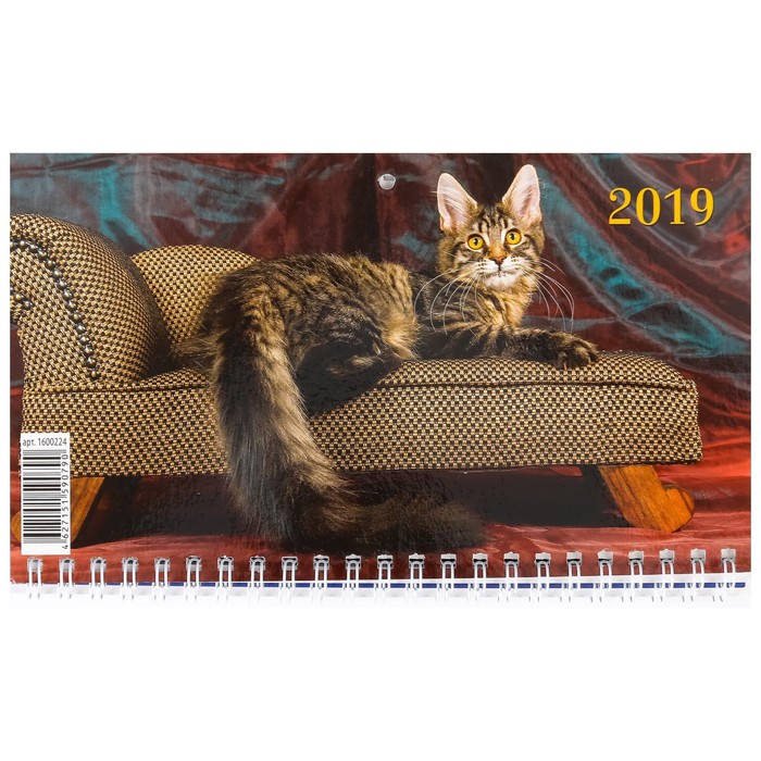 Календарь квартальный, трио "Котята - 2" 2019 год, 20х47см