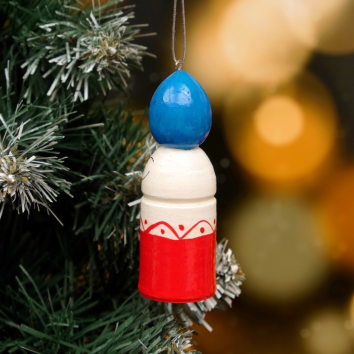 Подвеска новогодняя «Девушка с яблочком», 8 см