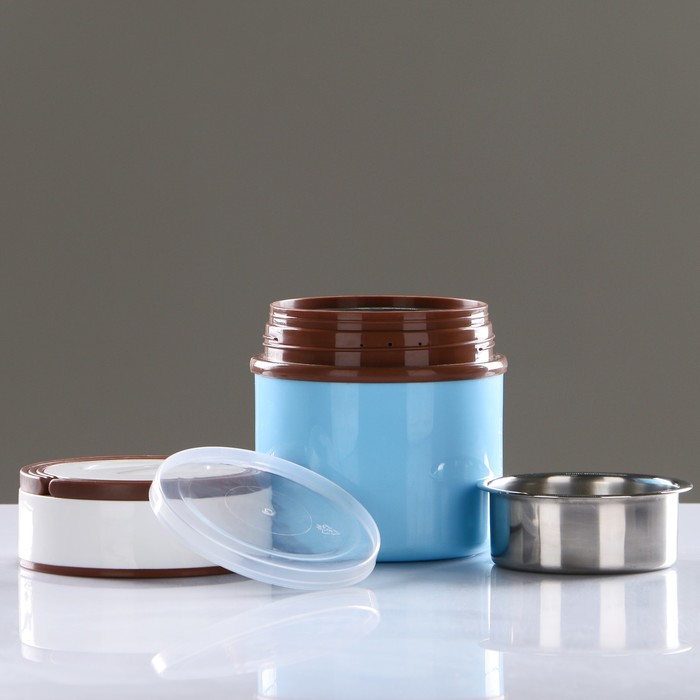 Ланч-бокс «Lunch box», 1,2л, 1 тарелка, микс 12,5*15