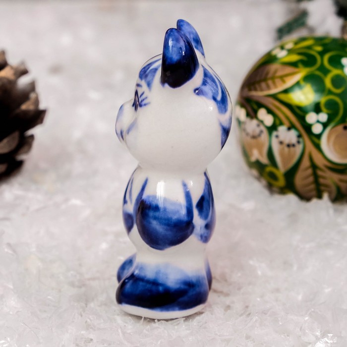 Сувенир «Свинка Соня», 6 см, гжель