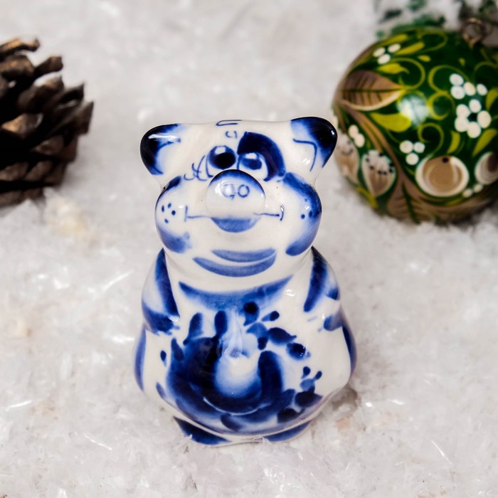 Сувенир «Свинка Нюша», 5,5 см, гжель