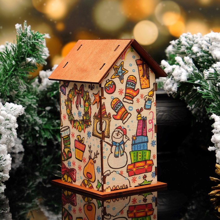 Чайный домик "Новогодний", 8,5х9х18см