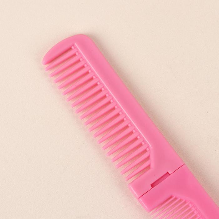 Набор: бигуди с фиксатором, d=2х6,6см, 3шт, расчёска складная, 16,5см, цвет МИКС