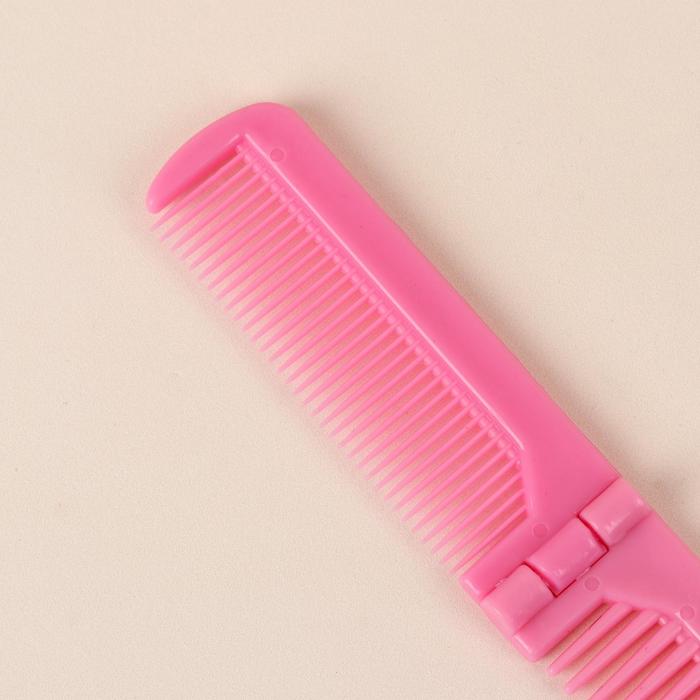 Набор: бигуди с фиксатором, d=2х6,6см, 3шт, расчёска складная, 16,5см, цвет МИКС