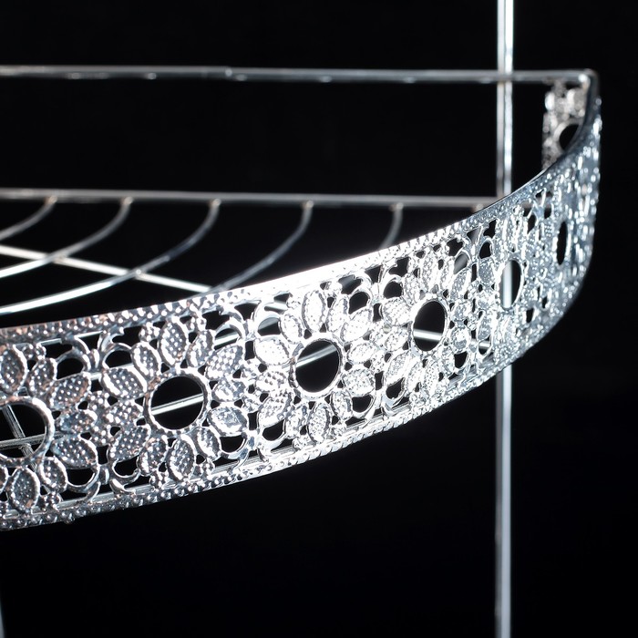 Полка 3х-ярусная угловая "Цветы" 31х22х55,5 см