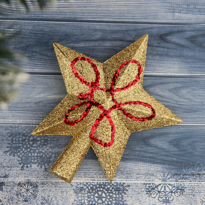 Наконечник "Звезда" узоры 11,5*12,5 см, золото