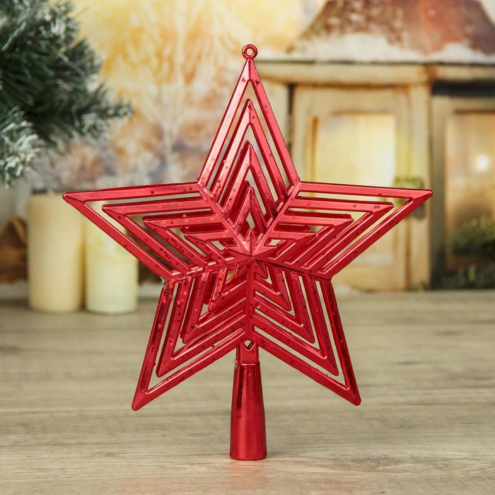 Наконечник "Звезда" текстура 20,5*22,5 см, красный