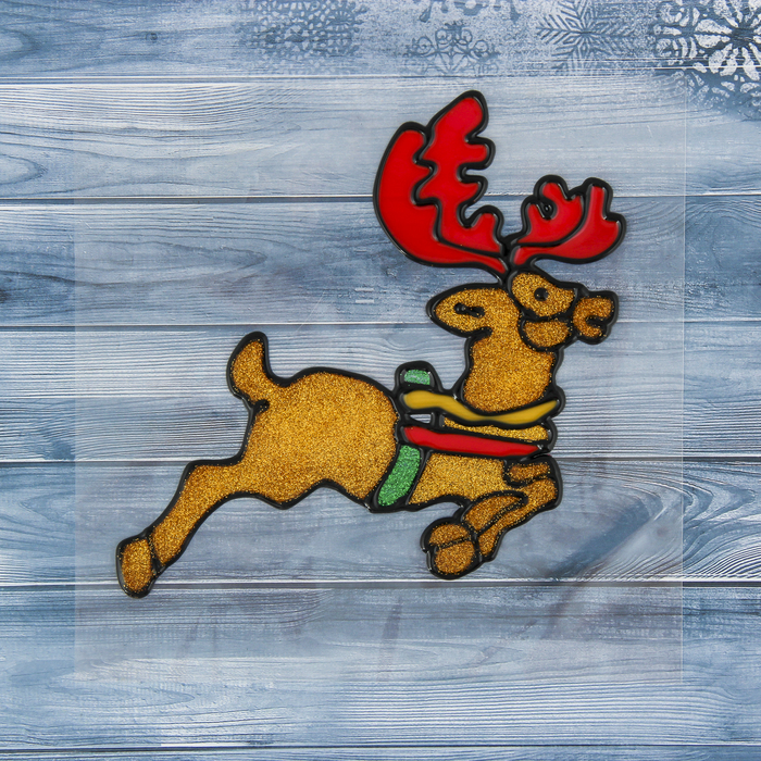 Наклейка на стекло "Олень" 13*15,5 см