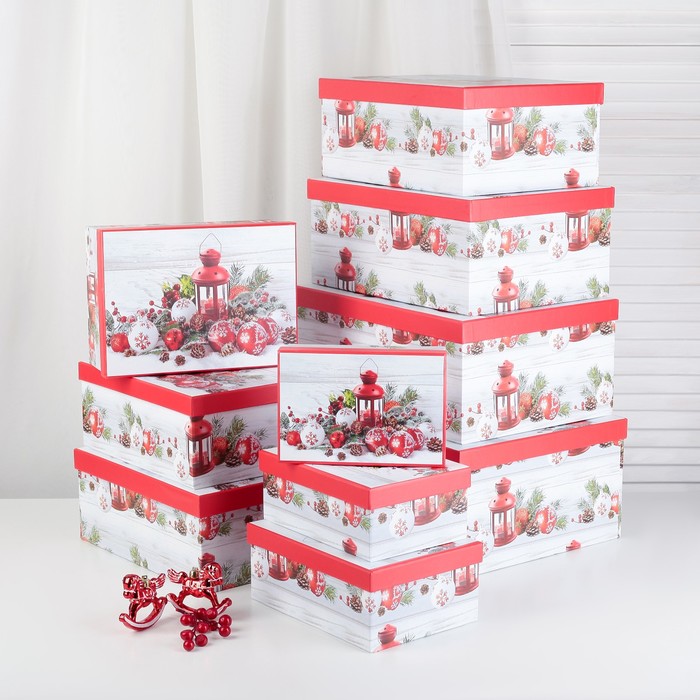 Набор коробок 10в1, 37,5 х 29 х 16 - 19 х 13 х 7,5 см