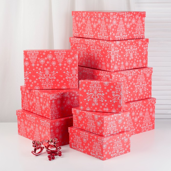 Набор коробок 10в1, 37,5 х 29 х 16 - 19 х 13 х 7,5 см