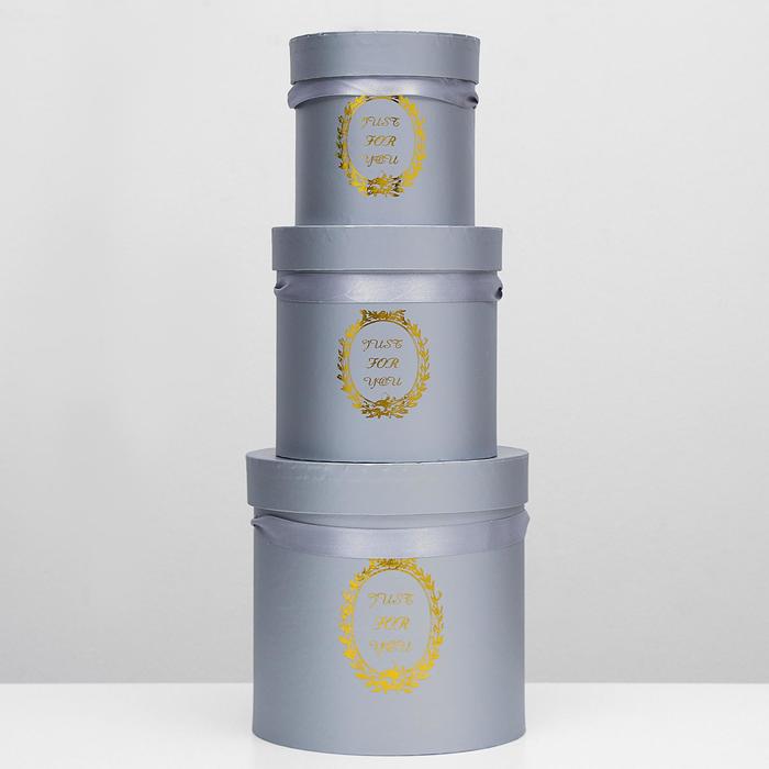 Набор коробок 3в1, цвет серебристый, 13 х 13 х 13 - 20 х 20 х 20 см