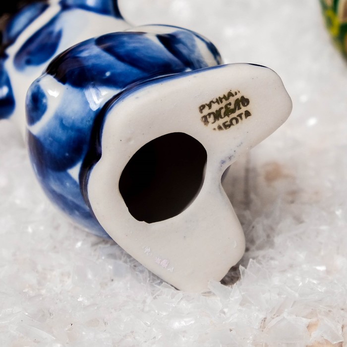 Сувенир «Поросёнок Тим», 7 см, гжель