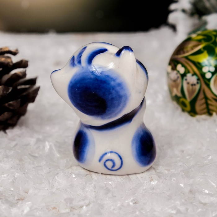 Сувенир «Свинка Хлоя», 5 см, гжель