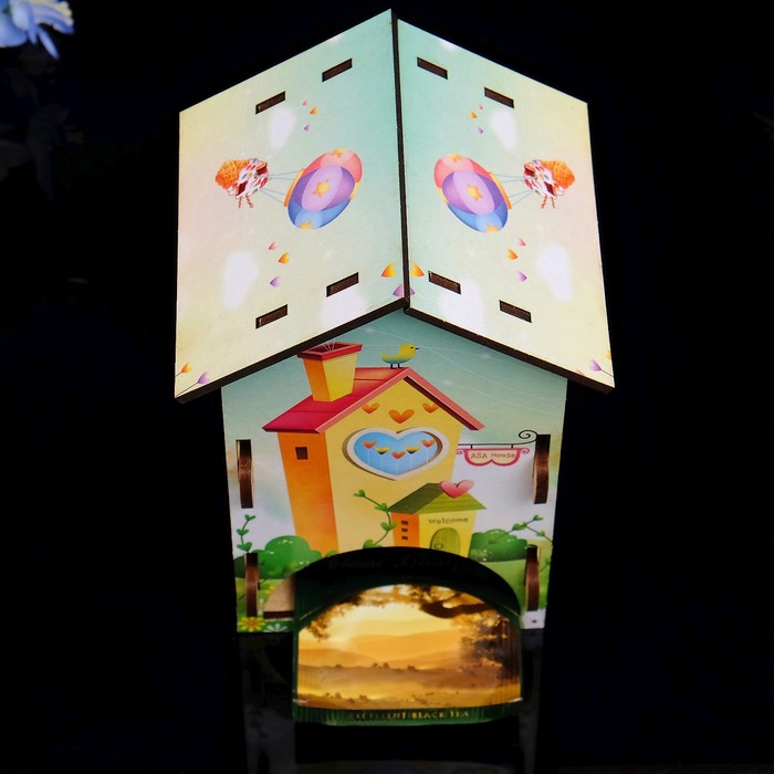 Чайный домик "Радуга" 9×9×16см