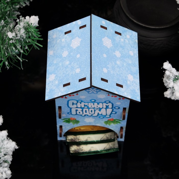 Чайный домик "С Новым Годом, дети" 9×9×16см