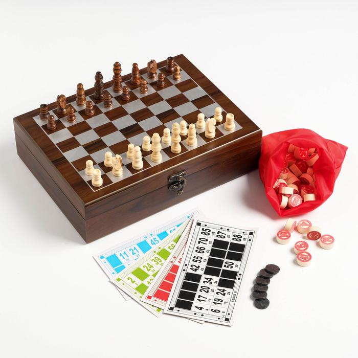Набор: шахматы, лото, 22 х 27 см