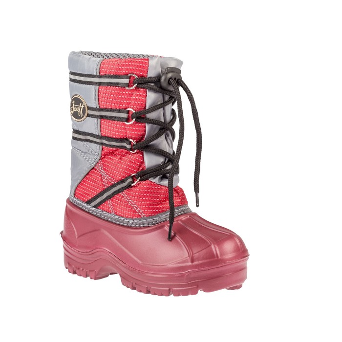 Сапоги детские "Теди" (серый/красный) (р. 30/31)
