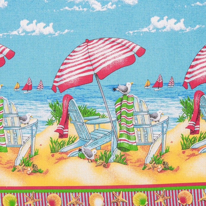 Полотенце банное вафельное "Пляж", 80х150 см, 176 г/м2, хлопок 100%