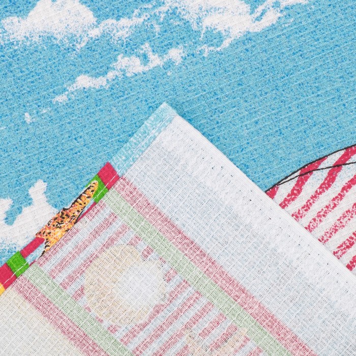 Полотенце банное вафельное "Пляж", 80х150 см, 176 г/м2, хлопок 100%