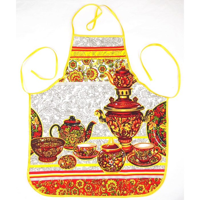 Фартук вафельный "Чайный сервиз", размер 65х55 см