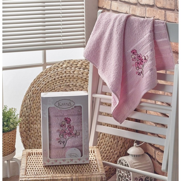 Полотенце Papilon, размер 50х90 см, махра 380 г/м2, светло-розовый 2925