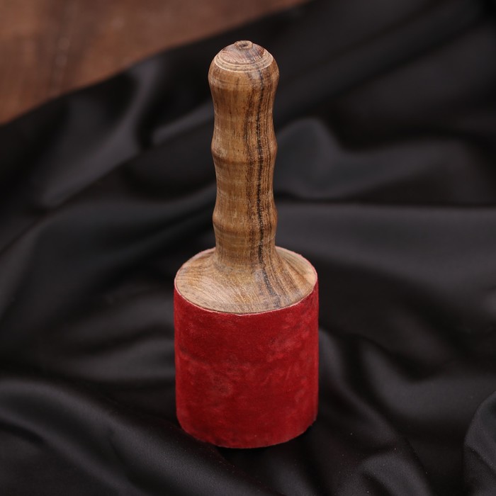 Резонатор для поющих чаш, с замшей "Классика" дерево 18,5х4,5 см