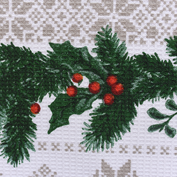 Полотенце вафельное Адель «Кардиналы» серое 45х50см, 100% хлопок, 160гр/м2