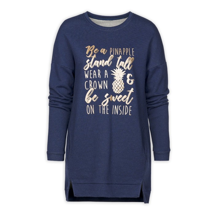 Туника женская, размер XS, цвет тёмно-синий