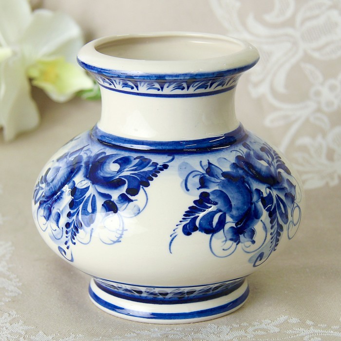 Ваза "Юлия" фарфор, гжель, 13 см