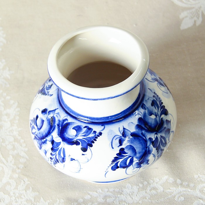 Ваза "Юлия" фарфор, гжель, 13 см