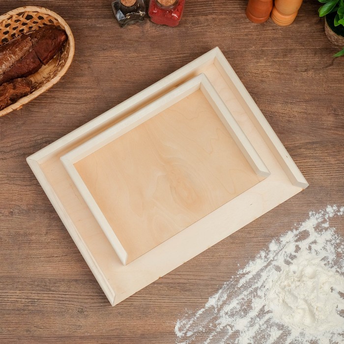 Набор досок для пельменей 2 шт (40 × 30 × 4 см; 30 × 21 × 4 см)