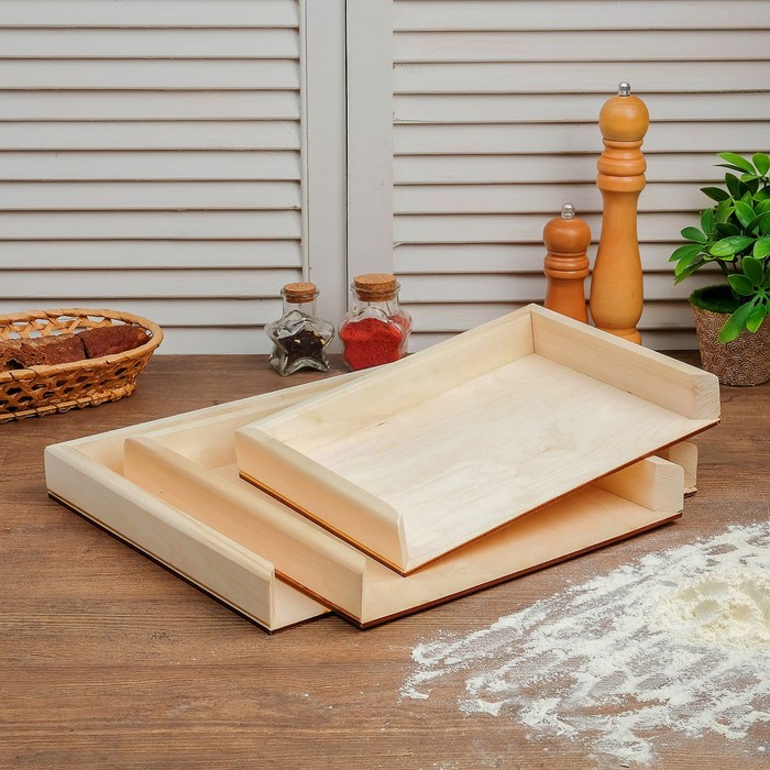 Набор досок для пельменей 3 шт (40 × 30 × 4 см; 30 × 30 × 4 см; 30 × 21 × 4 см)