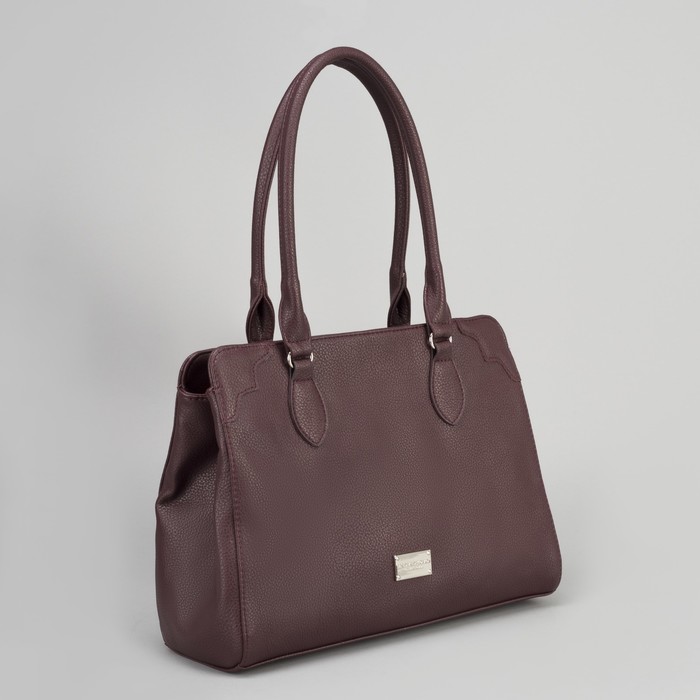 Сумка женская, 2 отдела на молниях, наружный карман, цвет бордовый