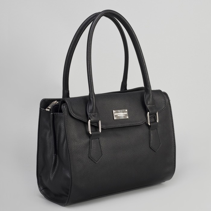 Сумка женская, отдел на молнии, наружный карман, цвет чёрный