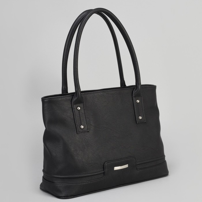 Сумка женская, отдел на молнии, наружный карман, цвет чёрный