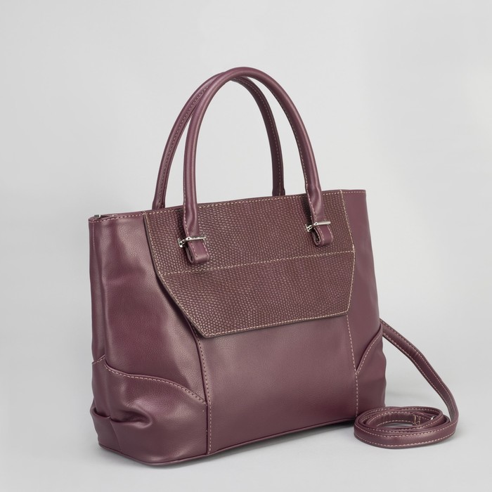 Сумка женская, отдел на молнии, наружный карман, цвет бордовый