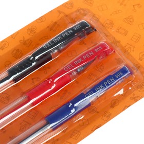 Набор гелевых ручек, 3 цвета: красный, синий, чёрный, 0.5 мм от Сима-ленд