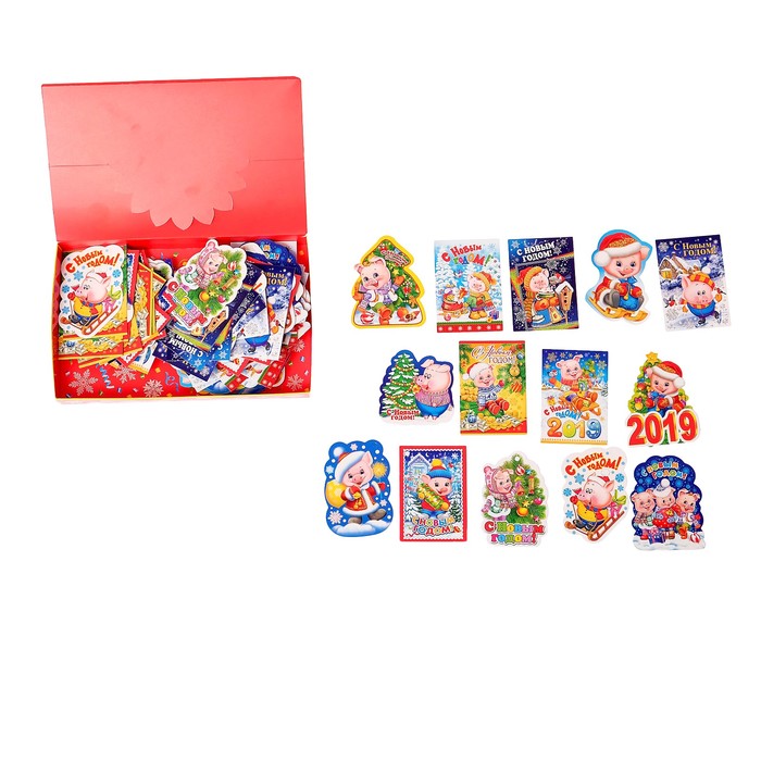 Комплект подвесок "Новогодний", хрюшки, 140 шт.