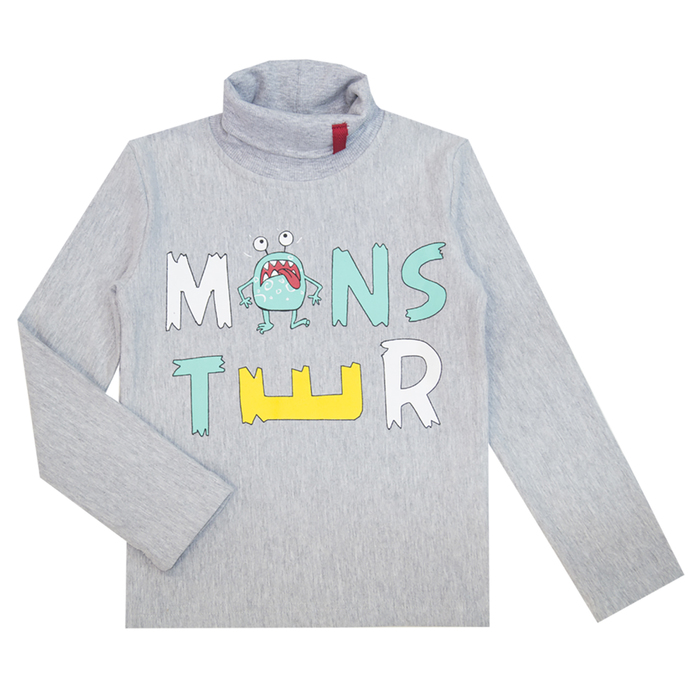 Водолазка для мальчика А.6258, серый меланж, рост 128 (64)