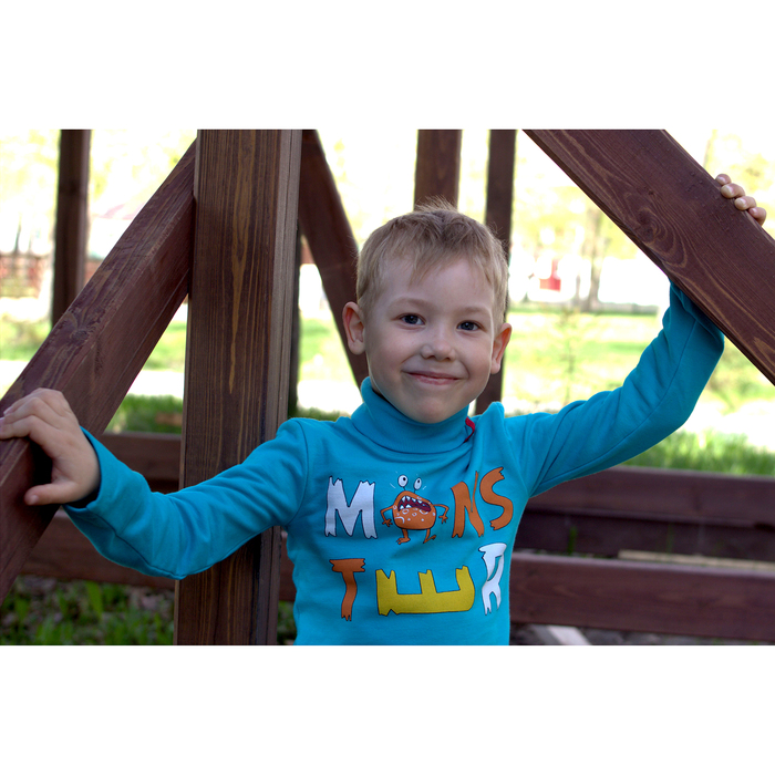 Водолазка для мальчика А.6258, голубой, рост 122 (64)