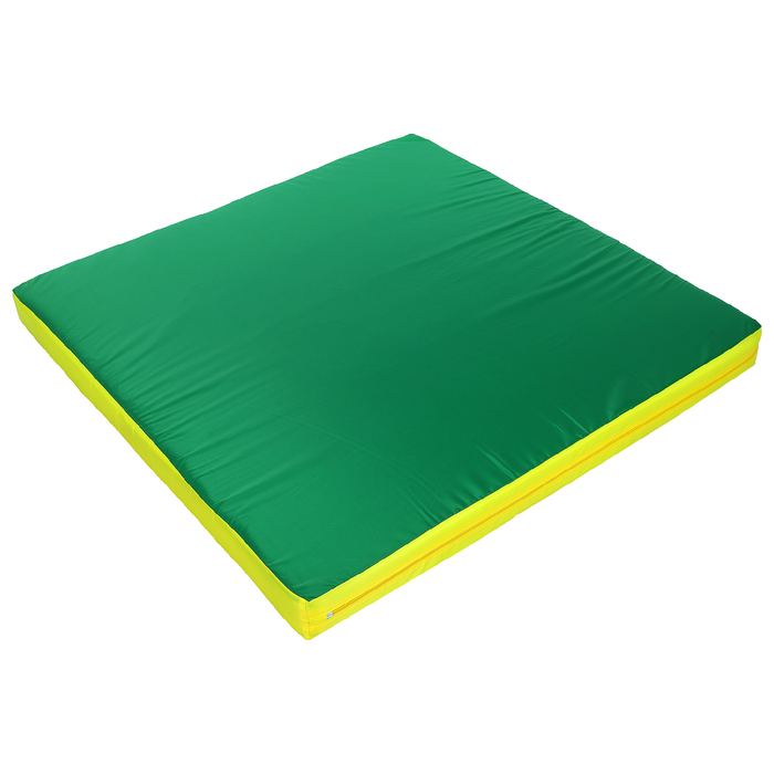 Мат гимнастический 1000х1000х80 мм, оксфорд, цвет зелёный/жёлтый/красный