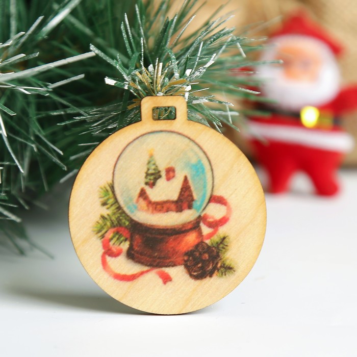 Бирка "Новогодний шар", D=5см