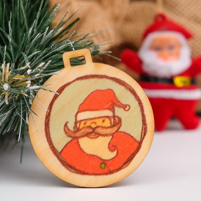 Бирка "Дед Мороз", D=5см