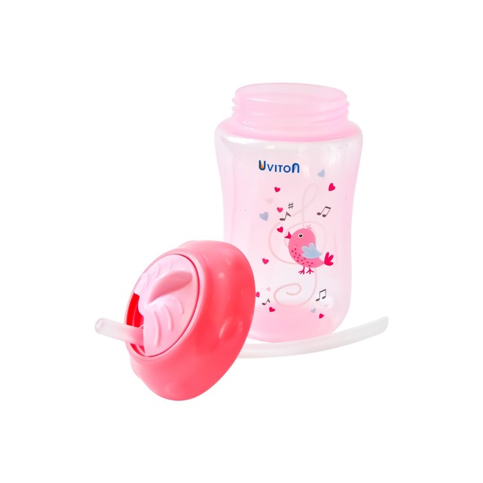 Поильник-непроливайка Sport с трубочкой, розовый