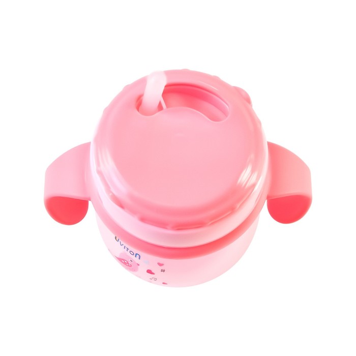 Поильик-непроливайа с трубочкой и ручками