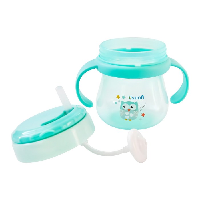 Поильик-непроливайа с трубочкой и ручками