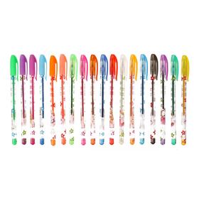 Набор гелевых ручек, 18 цветов, металлик, корпус с рисунком, в блистере на кнопке от Сима-ленд