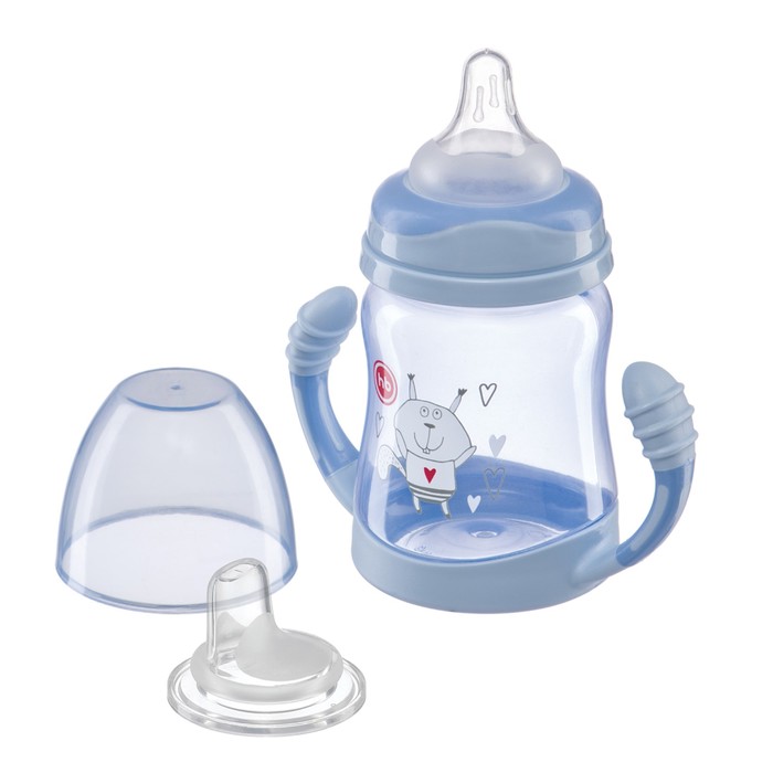 Поильник для кормления с ручками FEEDING CUP, лиловый, от 6 мес.