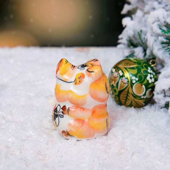 Сувенир «Поросёнок Пятак», гжель, цвет